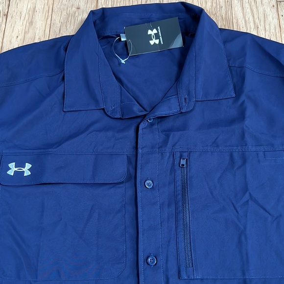 Men's UA Motivator Coach's Button Up Shirt - Picture 5 of 11